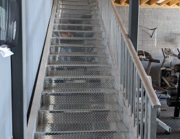 Gym Aluminum Diamond Plate Stairs