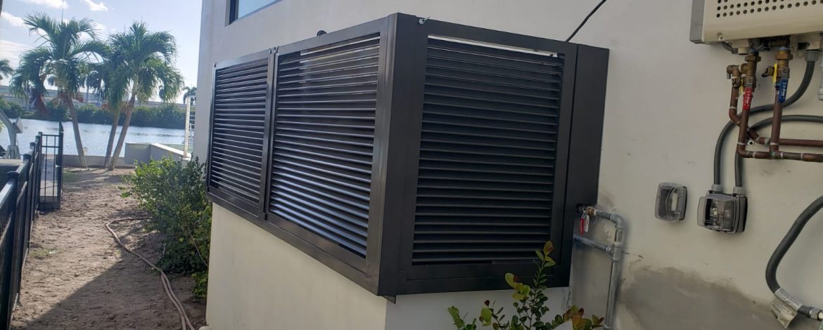 Louver to cover pool equipment